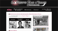 Desktop Screenshot of lapreuveparlimage.com